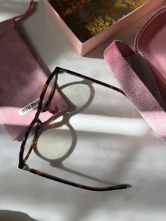 Authentic Miu Miu SMU04Z Round Eyeglasses Tortoise Made in Italy - Picture 10 of 11